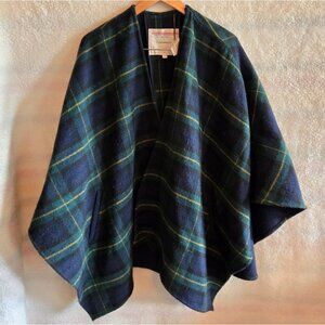 Cartonnier Plaid Wool Cape